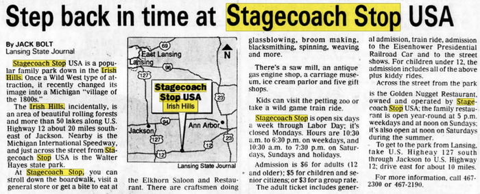 Stagecoach Stop - Aug 1990 Article (newer photo)